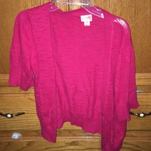 Short Red Cardigan